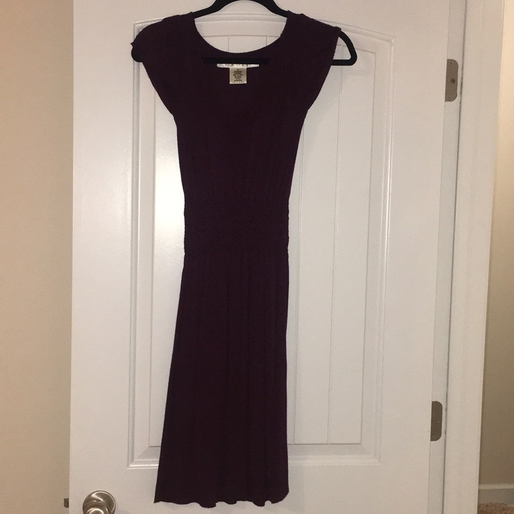dark purple knit dress